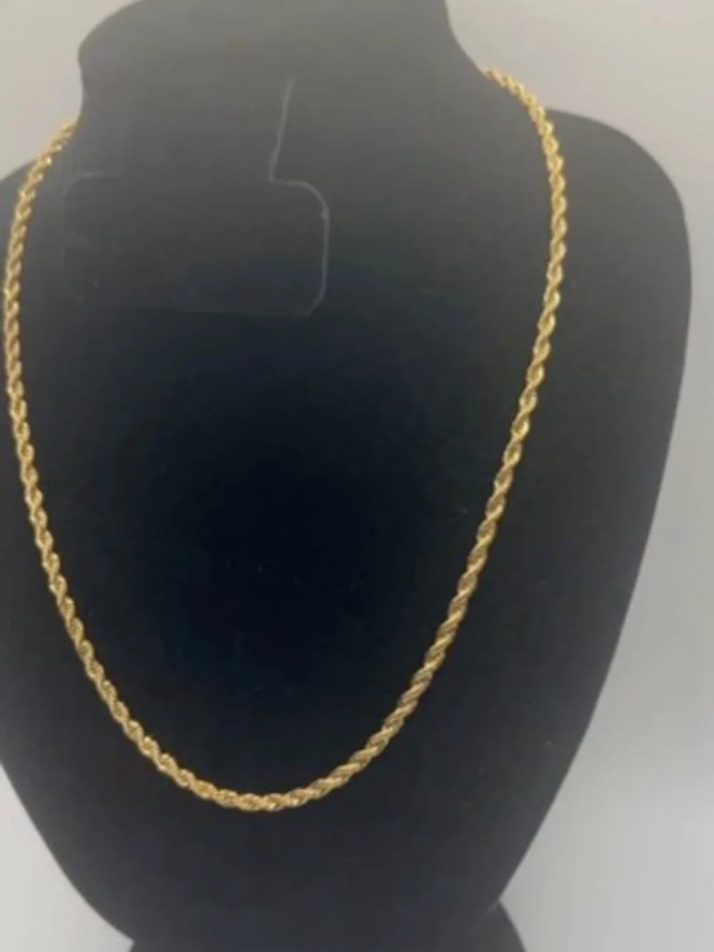 3mm Real Gold Rope Chain Stainless Steel Plated Mens 24 Inch Durable Waterproof